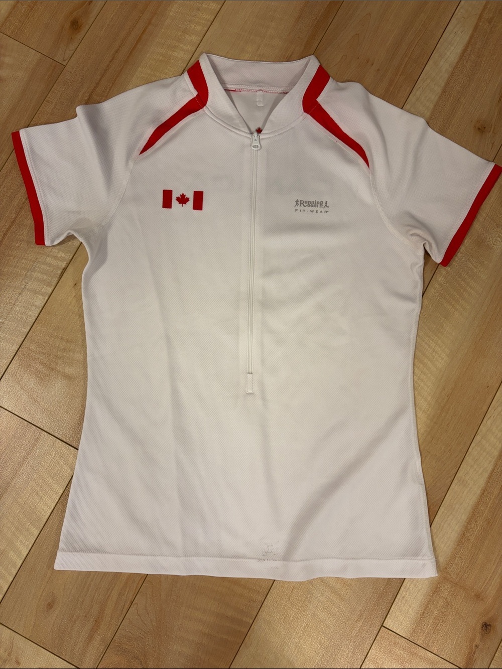 Running room half zip Canada tshirt